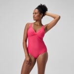 Maillot de bain femme effet galbant cross knot rose