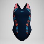 Maillot de bain femme placement bleu marine / corail