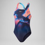 Maillot de bain femmes placement digital powerback pour femmes bleu marine / rouge
