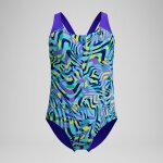 Maillot de bain fille allover splashback vert / violet