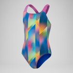 Maillot de bain fille digital allover powerback bleu / rose / rouge
