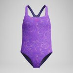 Maillot de bain fille hyperboom medalist allover imprim� violet / rose