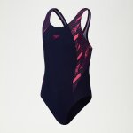 Maillot de bain fille hyperboom splice muscleback bleu marine / rose