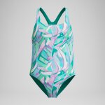 Maillot de bain fille medalist imprim� vert / violet