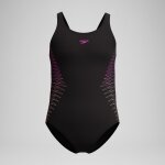 Maillot de bain fille placement muscleback noir / p�che
