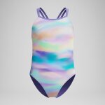 Maillot de bain fille twinstrap imprim� violet / vert / orange