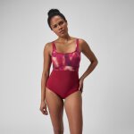 Maillot de bain gainant femmes � imprim� contour eclipse pour femmes violet / rouge