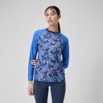 T - shirt de bain imprim  manches longues pour femmes bleu de svres