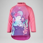 T - shirt fille rashguard  manches longues digital pour filles rose kiki / ptale / caribe