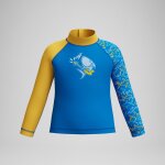 T - shirt rashguard b�b� gar�on learn to swim � manches longues bleu / jaune