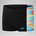Short de bain aquashort garon  empicement imprim numrique pour garons noir / bleu