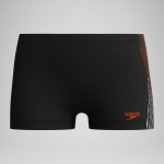 Short de bain aquashort garon plastisol placement noir / rouge