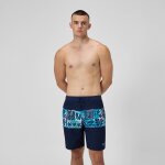 Short de bain bondi imprim� 50 cm, hommes, bleu marine / bleu