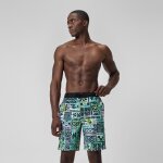 Short de bain bondi imprim 50 cm, hommes, noir / blanc