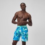 Short de bain bondi imprim� 50 cm, hommes, turquoise / bleu