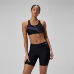 Short de bain femme uni noir