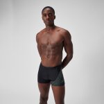Short de bain hommes medley logo pour hommes noir / vert campagne