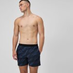 Short de bain imprim lookout 40 cm, hommes, noir / gris
