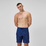 Short de bain imprim� lookout 45 cm, hommes, bleu marine