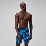 Short de bain long homme lookout 45 cm imprim� bleu