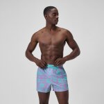 Short de bain redondo edge imprim� 35 cm, hommes, rose / bleu