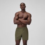 Short de bain uni lookout 40 cm, hommes, vert