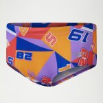 Slip de bain garon 13 cm club training allover digital bleu / jaune