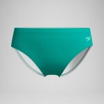 Slip de bain gar�on logo turquoise