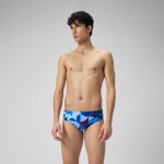 Slip de bain hommes 8 cm allover digital pour hommes bleu / violet
