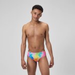 Slip de bain homme club training imprim� rose / jaune