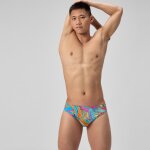 Slip de bain homme club training imprim� vert / bleu