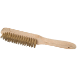 Brosse  manche bois universelle, fil acier, 3 rangs