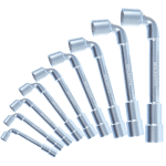 Clés a pipe debouchées 6x12, jeu de 9 pièces Clés a pipe debouchées 6x12, jeu de 9 pièces