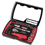 Coffret de 51 pices, douilles et embouts de vissage 1 / 4''