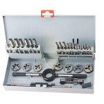 Coffret de 7 jeux de 3 tarauds courts  main hss, iso r529, m3  m12, filires rondes  droite, m3  ...