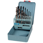 Coffret de 7 tarauds machine, hlice 35, hss - ev, pas mtrique, m3  m12, din 371 / 376 et 7 forets ...