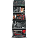 Composition de 145 outils de 13 modules pour 5 tiroirs Composition de 145 outils de 13 modules pour 5 tiroirs