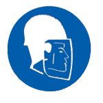 Disque de signalisation visire et casque  300 mm
