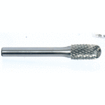 Fraise lime rotative carbure cylindrique, taille simple, � 10 mm, queue � 6 mm,
