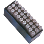 Jeu de 25 lettres marquage  gauche h. 10 mm