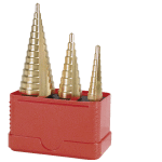 Jeu de 3 forets �tag�s 4 � 30 mm, hss rev�tu tin