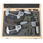 Jeu de 3 micromtres digitaux d'extrieur 0 - 75 mm avec sortie de donnes