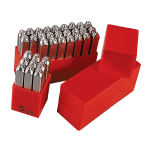 Jeu de 27 lettres marquage  gauche h. 4 mm