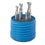 Jeux de fraises 2 dents, srie courte, queue cylindrique, coupe au centre, hlice  30, hssco8