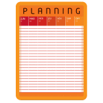 Lot de 2 pochettes magn�tiques a4 magneto orange fluo