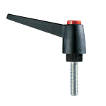 Manette indexable m12 en nylon, à tige filetée en acier zingué Manette indexable m12 en nylon, à tige filetée en acier zingué