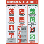 Panneau de signalisation  consignes de scurit  460x320 mm