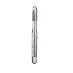 Taraud m8 x 1, 25 pour aluminium hss - e entre gun  bague jaune, din 371