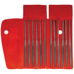 Trousse de 12 limes aiguilles mi - rondes, longueur 140 mm, taille 0