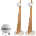 Cabasse pack io3 blanc mat sur pied chne + the pearl sub blanc mat